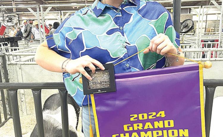 Nazareth FFA Autumn Birkenfeld won Grand Champion Barrow with her Yorkshire at the Tri State Fair Youth Barrow Show this past weekend. She also placed 6th with her Duroc in Class 02.Other Naz exhibitors included Breyson Birkenfeld in the Class 14 Cross and Class 15 Cross, placing 7th in both of those.