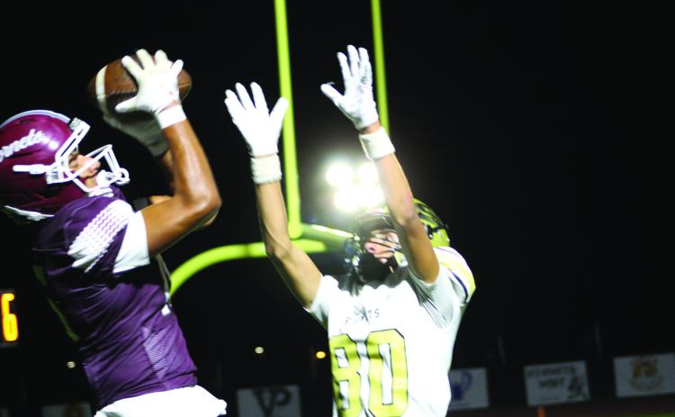 Adrian Reyes makes the catch in the end zone to score
