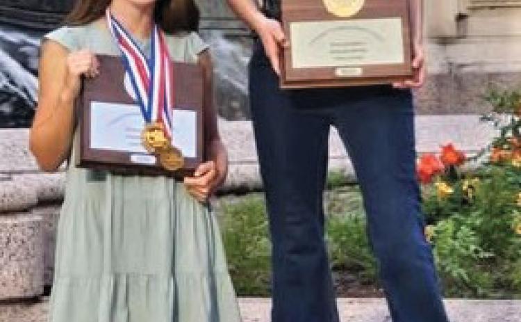 Nazareth UIL journalism state competitors had a good day, with the team earning second in the state. Madison Brockman placed 5th in copy editing and 3rd in feature writing and Gracie White placed 1st in headlines and Tops in Texas.