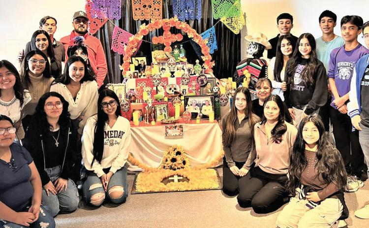 The Dimmitt High School Spanish Club participated in the Día de los Muertos ofrenda event at the Panhandle-Plains Historical Museum in Canyon. The students created an alter that honors loved ones and celebrates the Mexican tradition.
