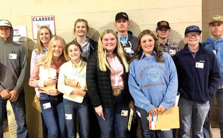 The Nazareth FFA Livestock Judging Team competed at the Heart O Texas competition this past weekend.