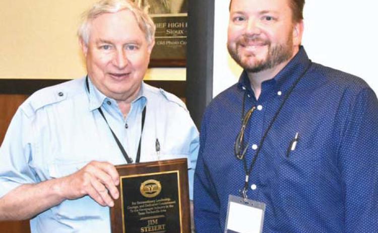 Hereford journalist Jim Steiert, contributing writer to The Hereford Brand and Castro County news, was inducted into the Panhandle Press Association Hall of Fame on July 14.