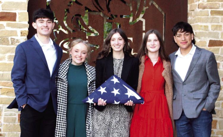 DHS Student Council members organized and assisted with the Veterans Day Program at RES and DHS: Ivan Moreno, Klancy Bruton, Audrey Wooten, Anna Wooten and Will VanZee
