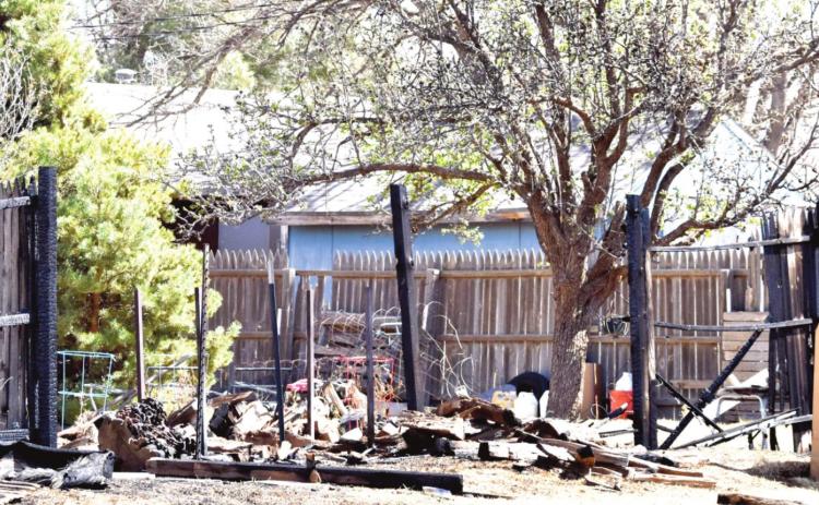 Fire scorches fence