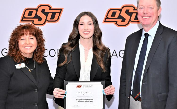 Castro County student Audrey Wooten was honored April 3 by the Oklahoma State University Ferguson College of Agriculture with academic scholarship support for the 20252026 academic year.