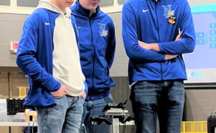 Nazareth Robotics 22952 - Randall Robotics Meet - Spencer Acker, Michael Fulkerson, Breck Proctor and Gracie Raef. The team is ranked sixth in league.
