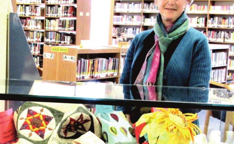 Dimmitt native Cinde (Sides) Ebeling, VP of the Ogallala Quilters Society, will have a display at Rhoads Memorial Library through April 30.