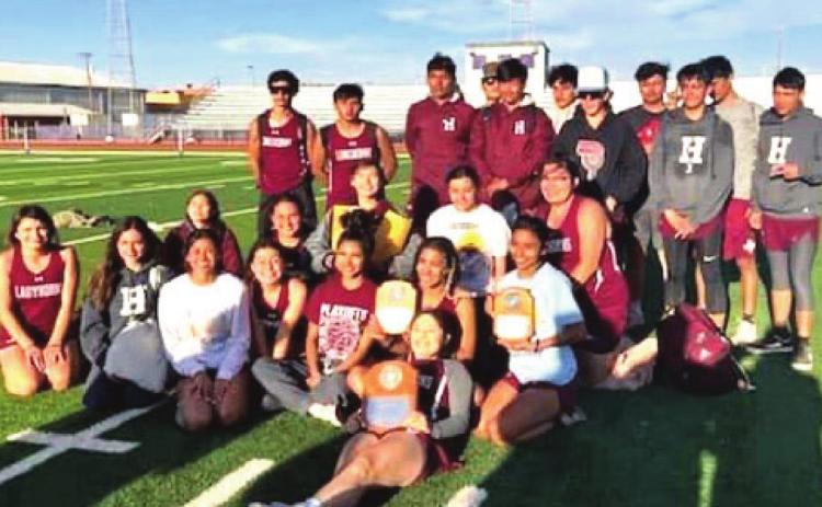 The Hart Ladyhorns and Longhorns competed at Kress in the District 4-1A track meet this past week. The Ladyhorns won the district title.